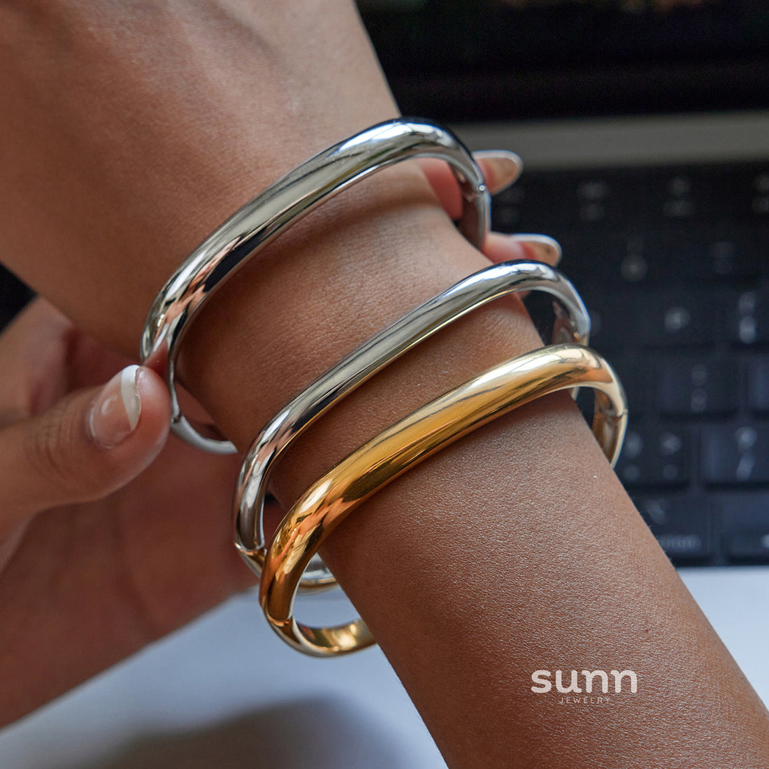 Layla Geometric Link Bracelet [P2ZK90SH]