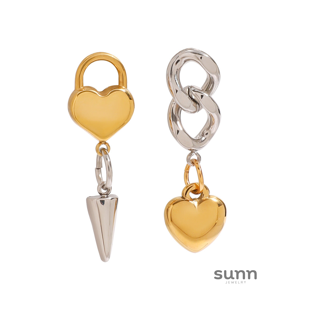 Layloni Heart Hoop Earrings [L3LVWIMX]