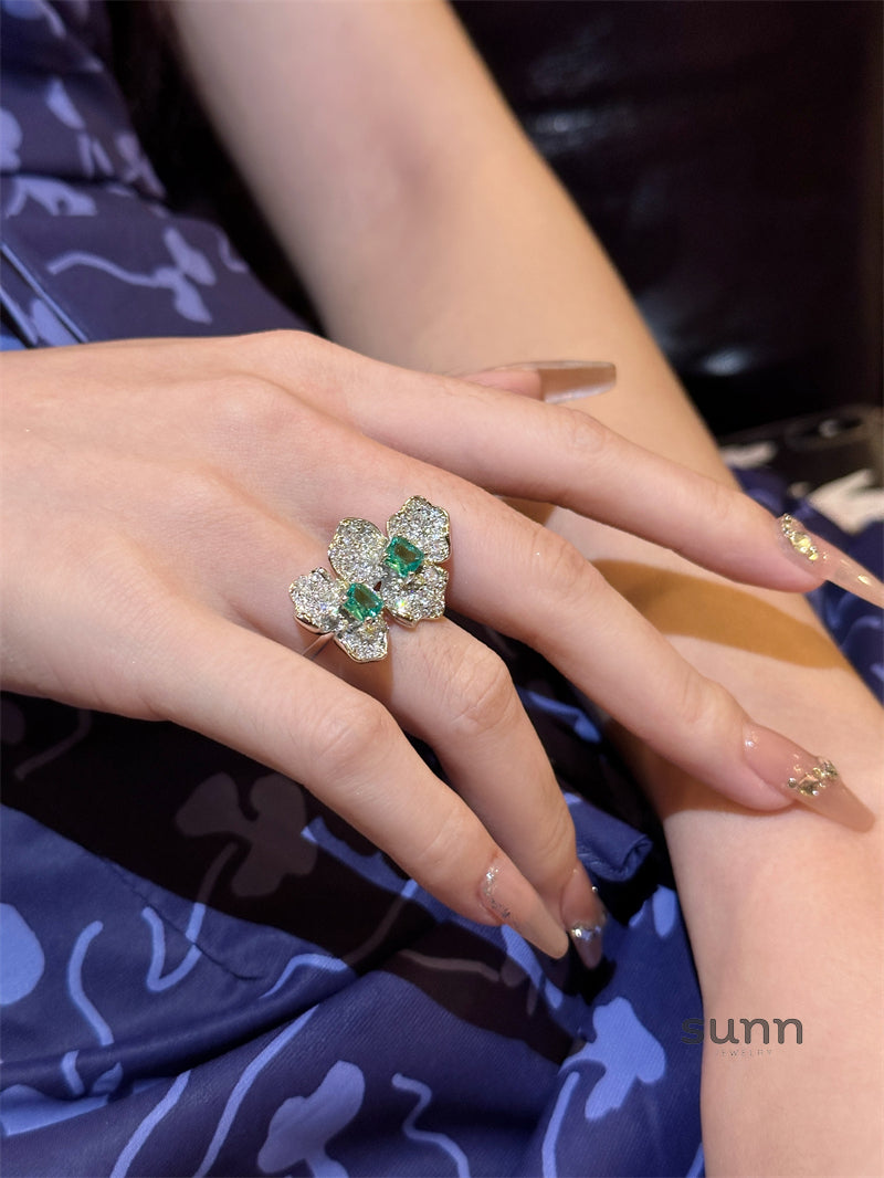 Layne Mint Emerald Open Ring [DCSWB6OY]