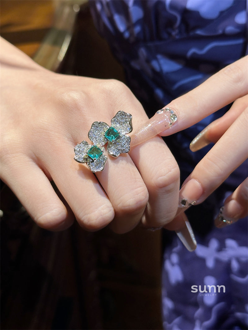 Layne Mint Emerald Open Ring [F6D6MFSS]