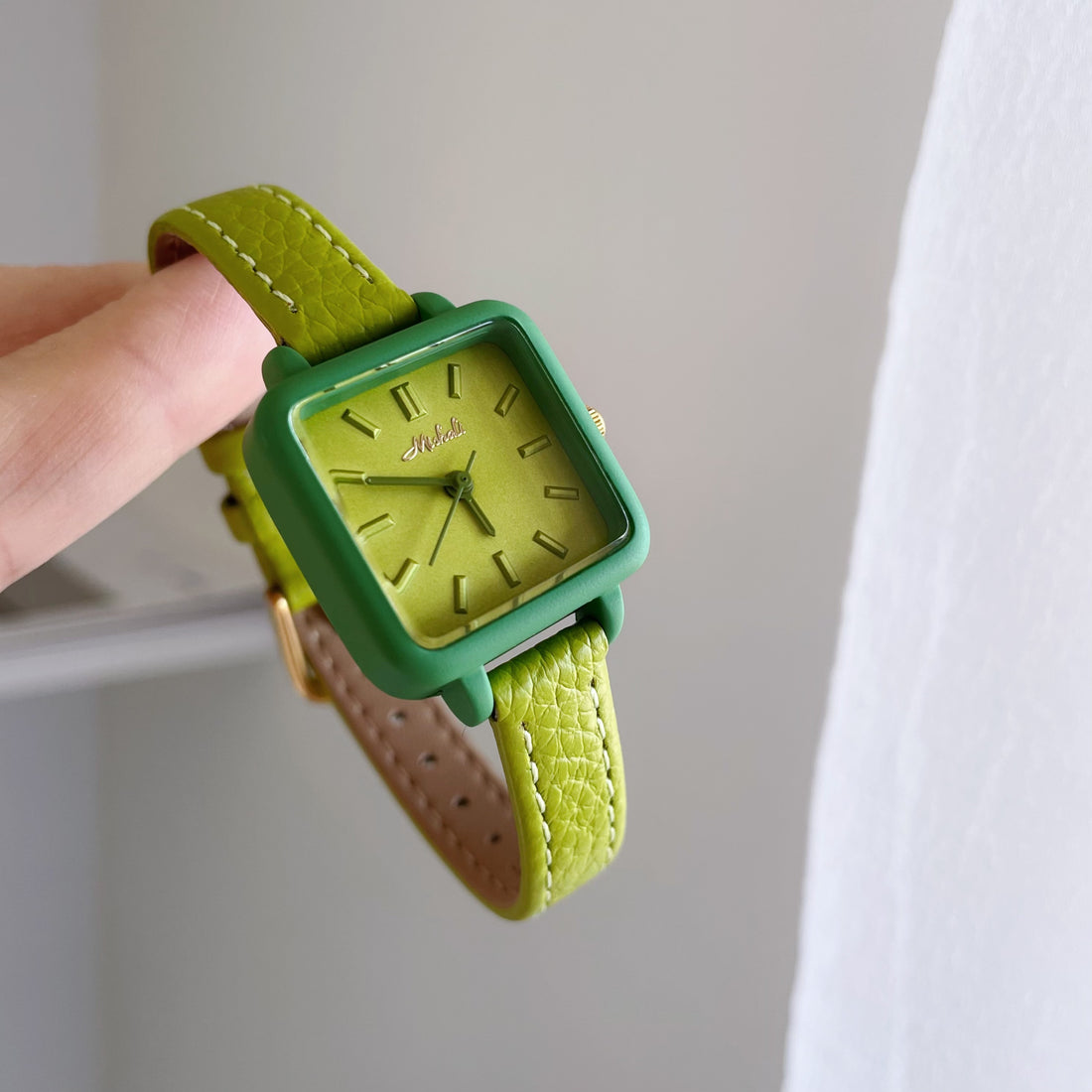 Laynie Vibrant Square Leather Watch [I2F3QZD8]
