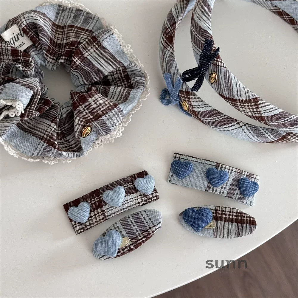 Leandra Plaid Bow Accessories [03RZNATE]