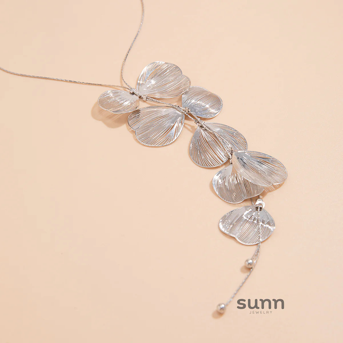 Leeah Ginkgo Tassel Necklace