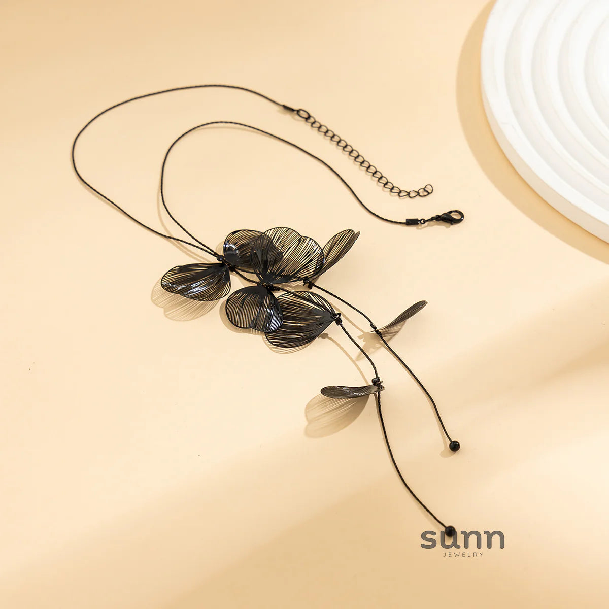 Leeah Ginkgo Tassel Necklace