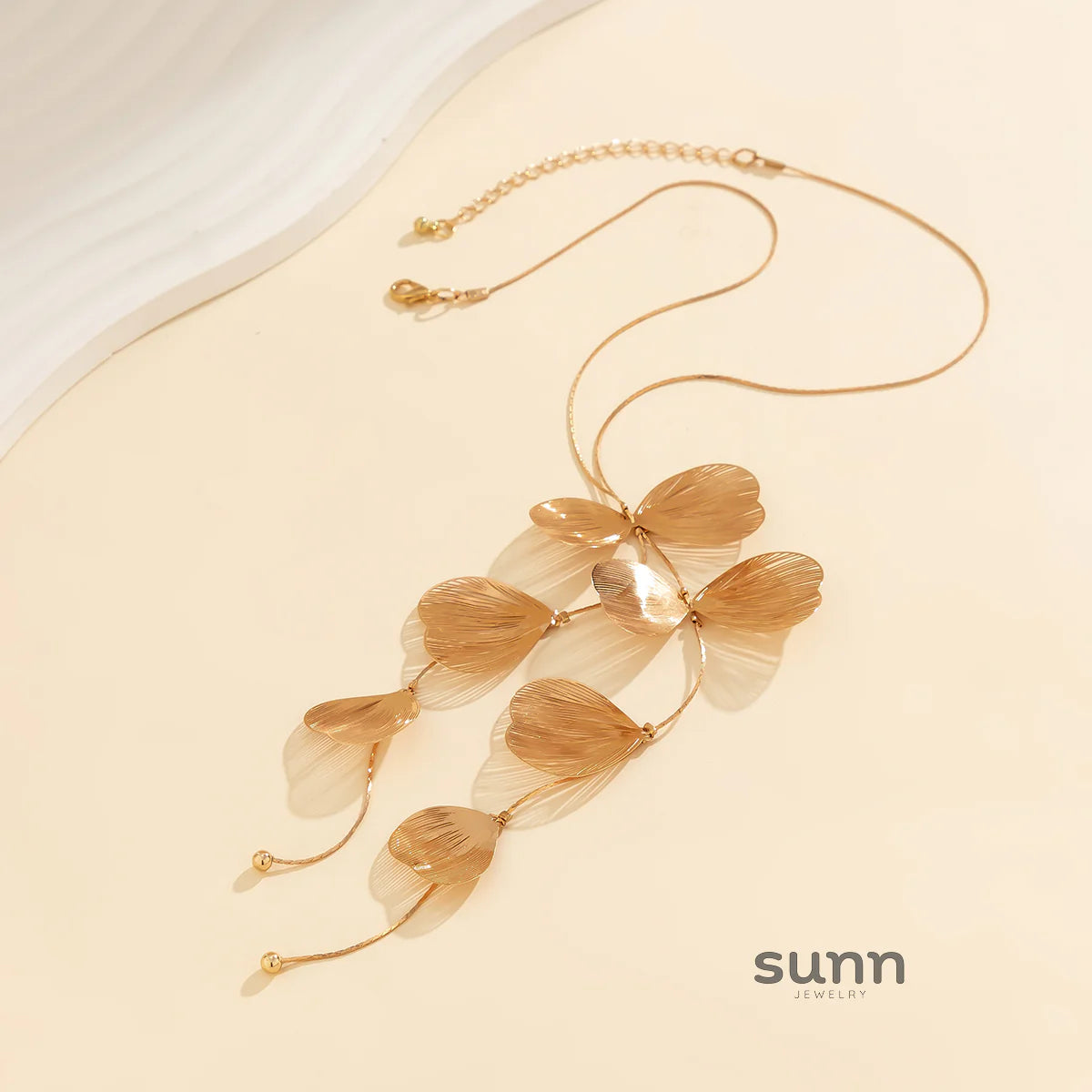Leeah Ginkgo Tassel Necklace