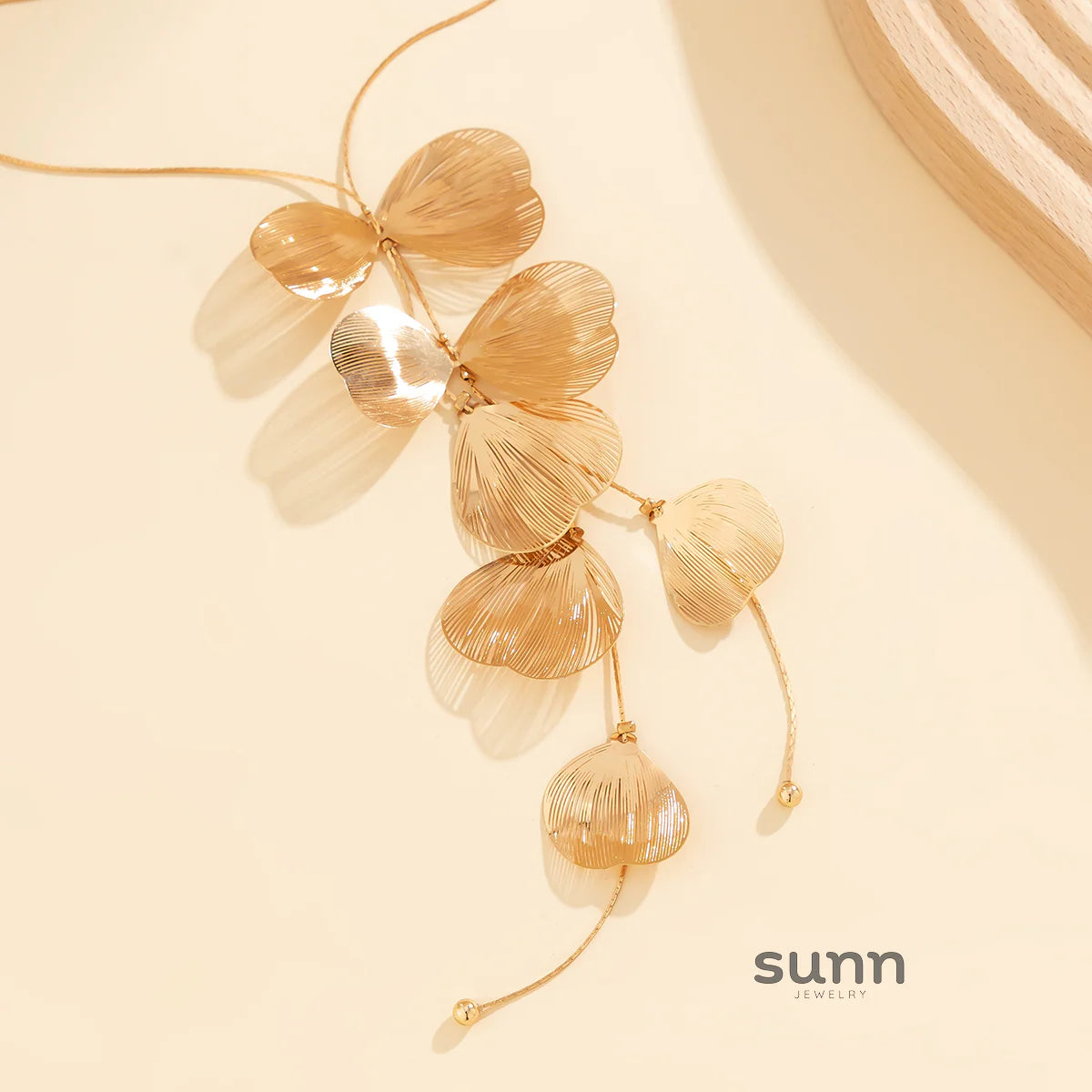 Leeah Ginkgo Tassel Necklace