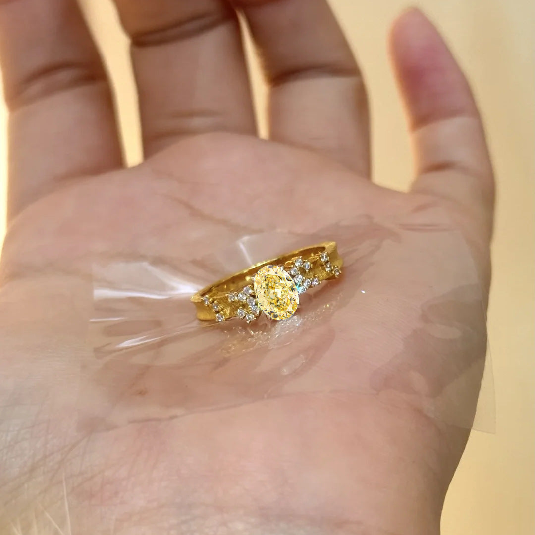 Leeah Ice Flower Oval Ring [ZTXW9I9G]