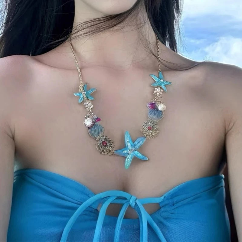 Leeana Starfish Shell Pearl Choker