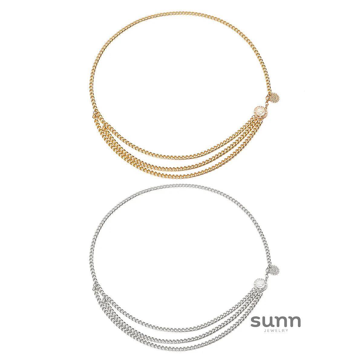 Leelah Multi-Layered Disc Waist Chain