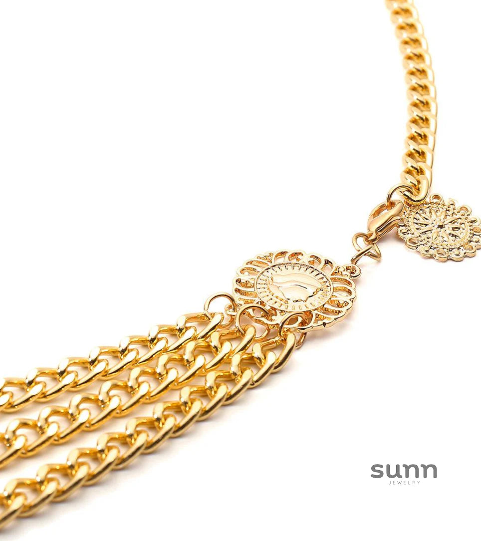Leelah Multi-Layered Disc Waist Chain