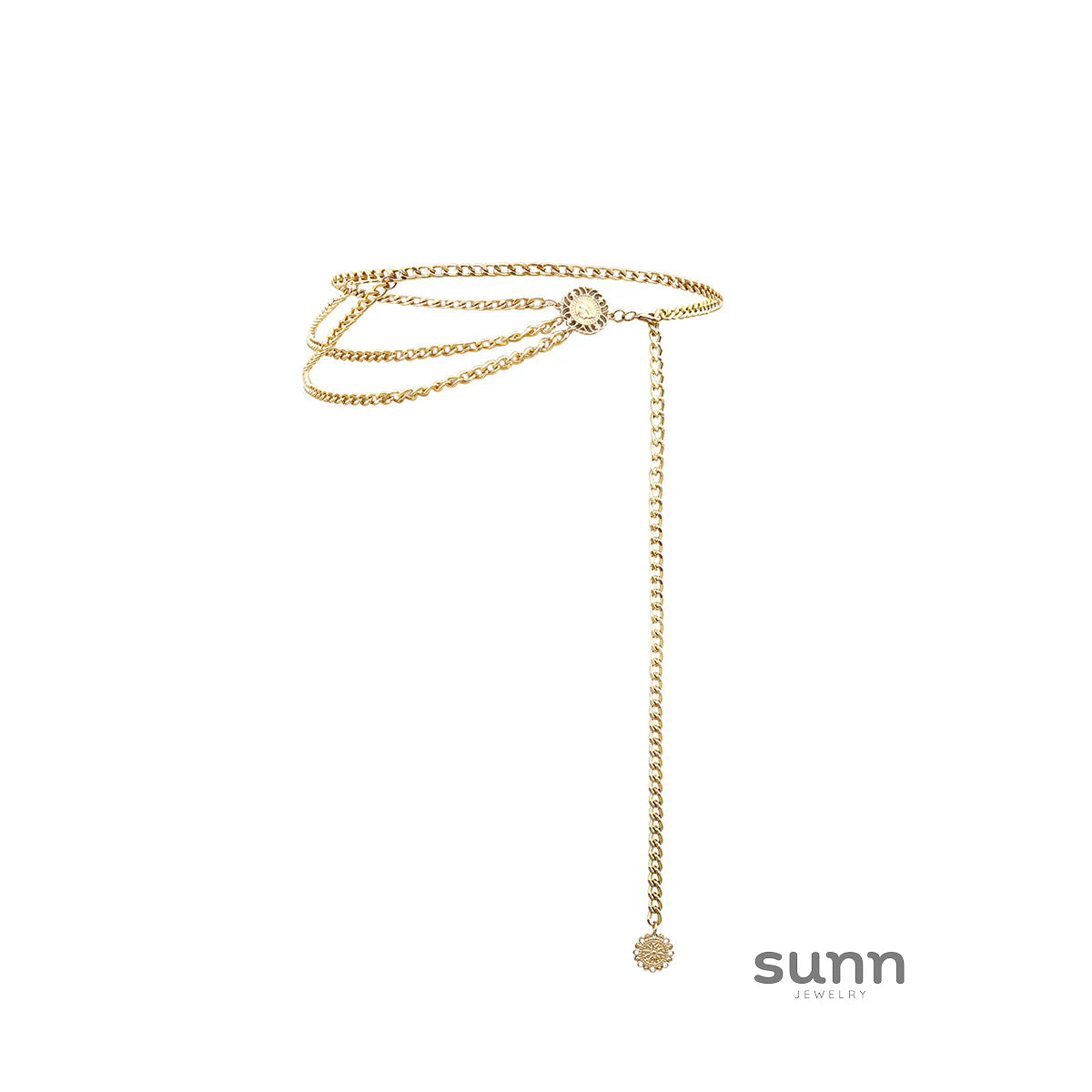 Leelah Multi-Layered Disc Waist Chain