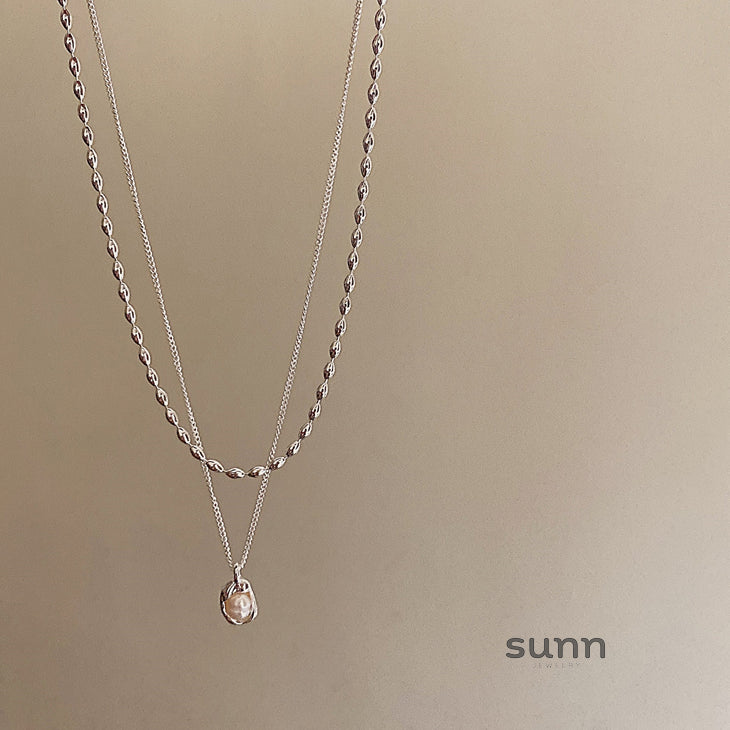 Leidy Stacked Pearl Necklace [Q3UN4Q8X]