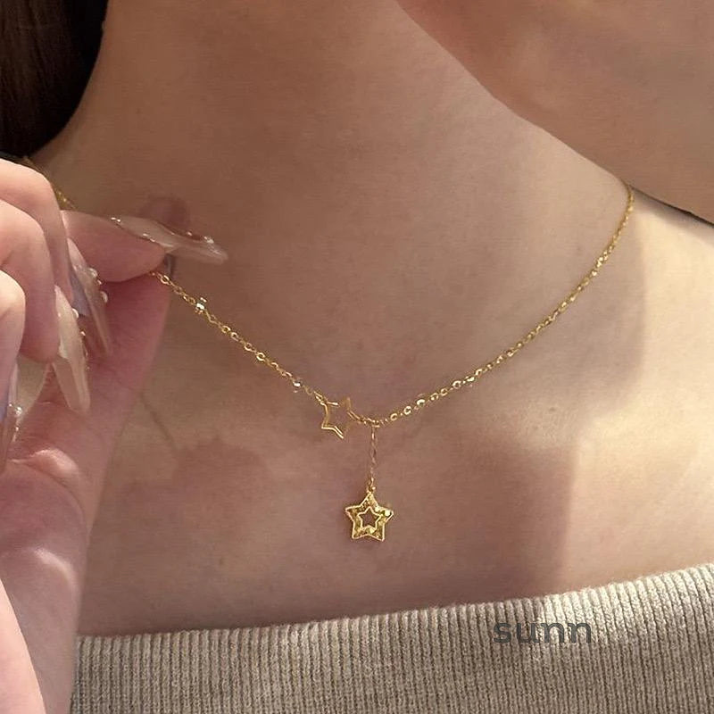 Leigh Dainty Star Tassel Necklace