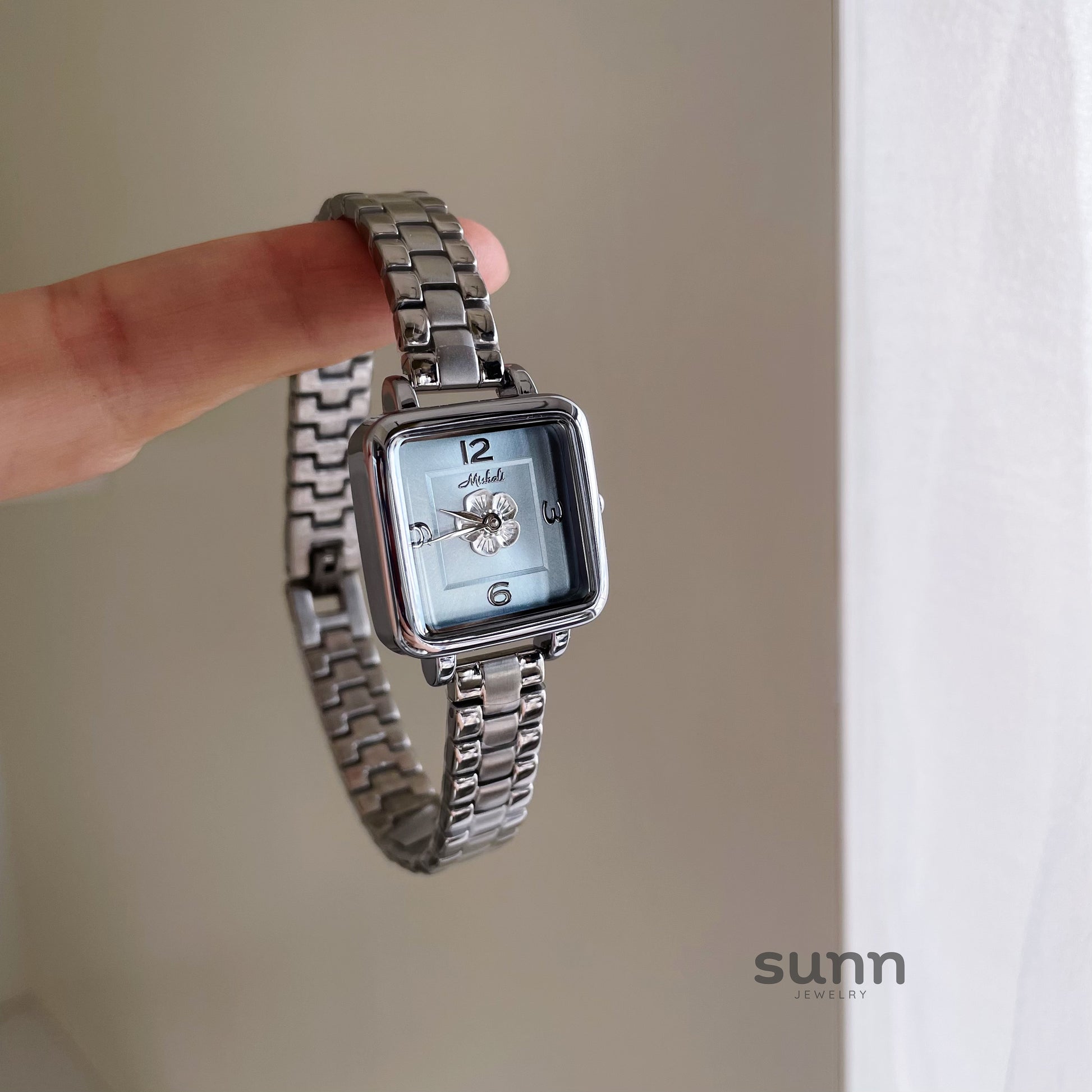 Leighla Ice Blue Camellia Watch [438W1J94]