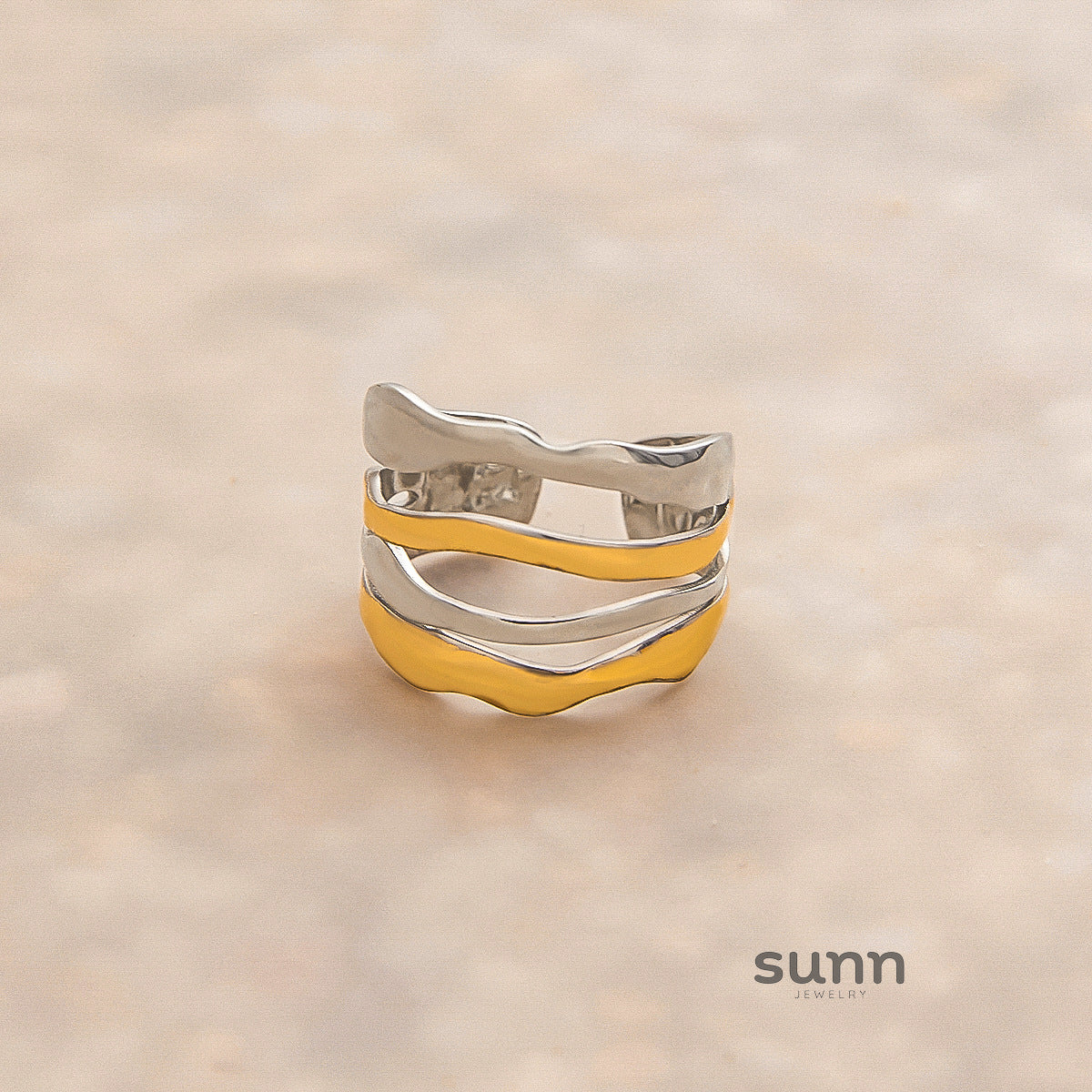 Leila Sculptural Steel Ring [OU44LPSO]