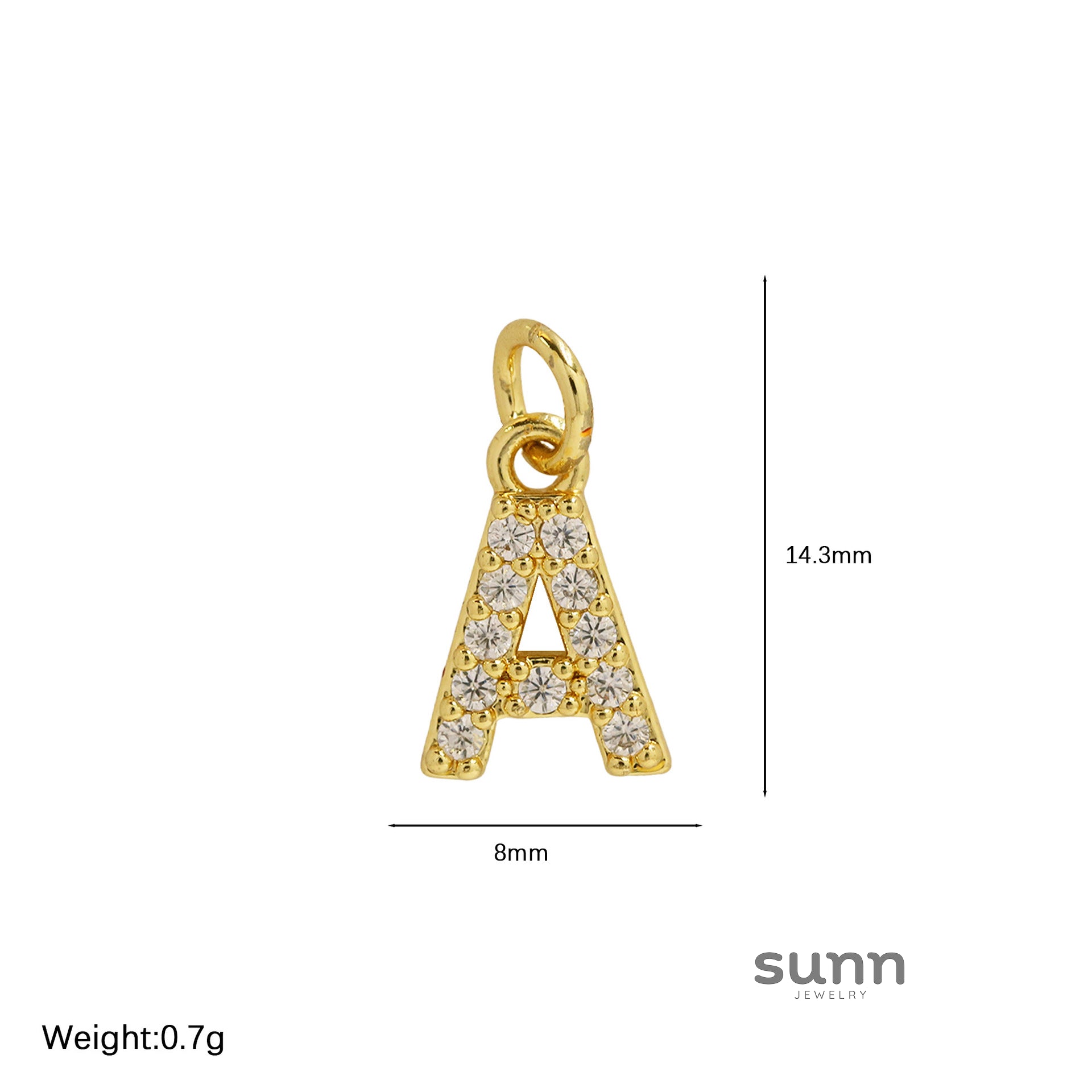 Leilah Zircon Initial Necklace [UKNCJA4X]