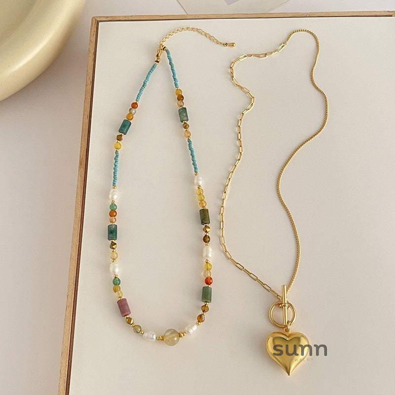 Leilany Layered Natural Stone Necklace [W6KTVP7S]