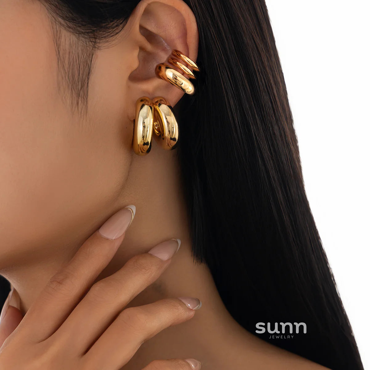 Leilany Mixed Earring Cuff Set