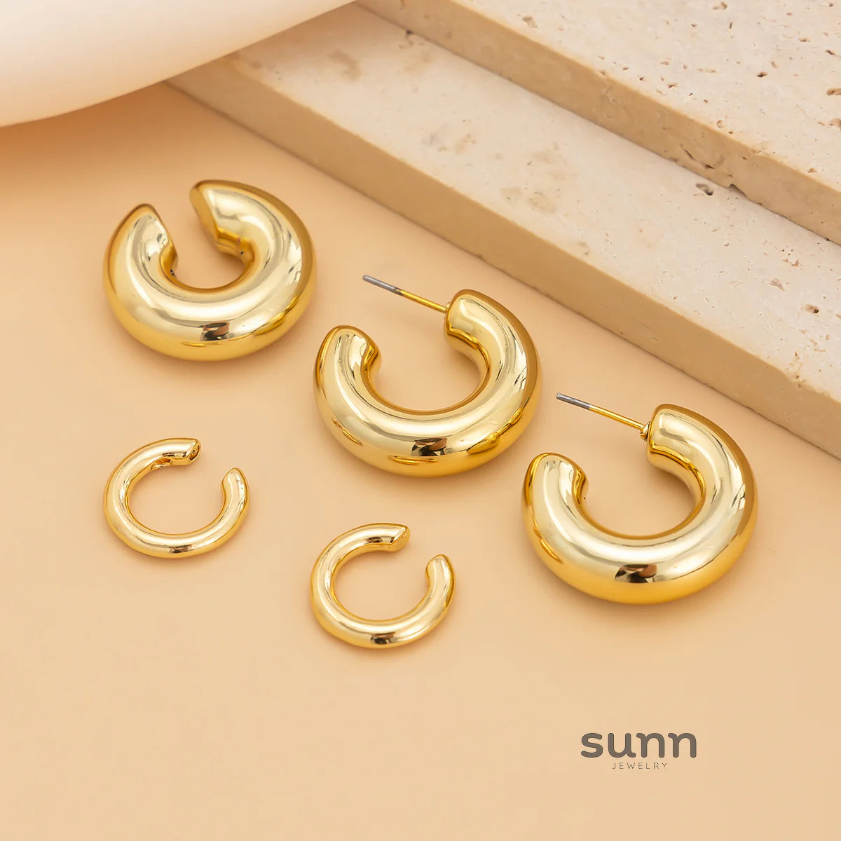 Leilany Mixed Earring Cuff Set