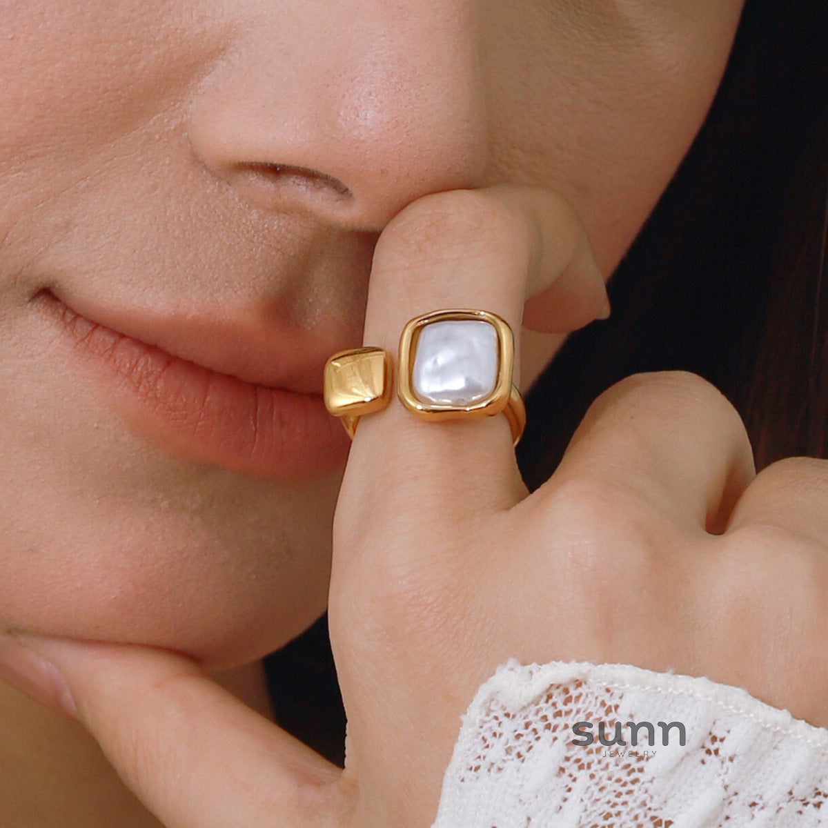 Lelani Pearl Hoops & Rings [S1LBUPFC]