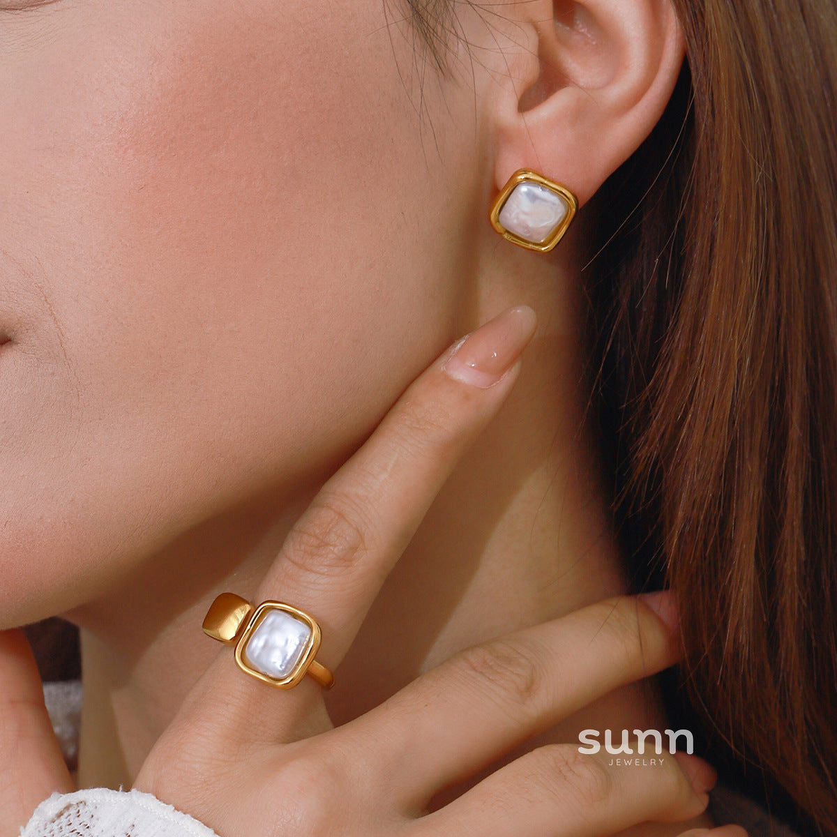 Lelani Pearl Hoops & Rings [VXRYZU5E]