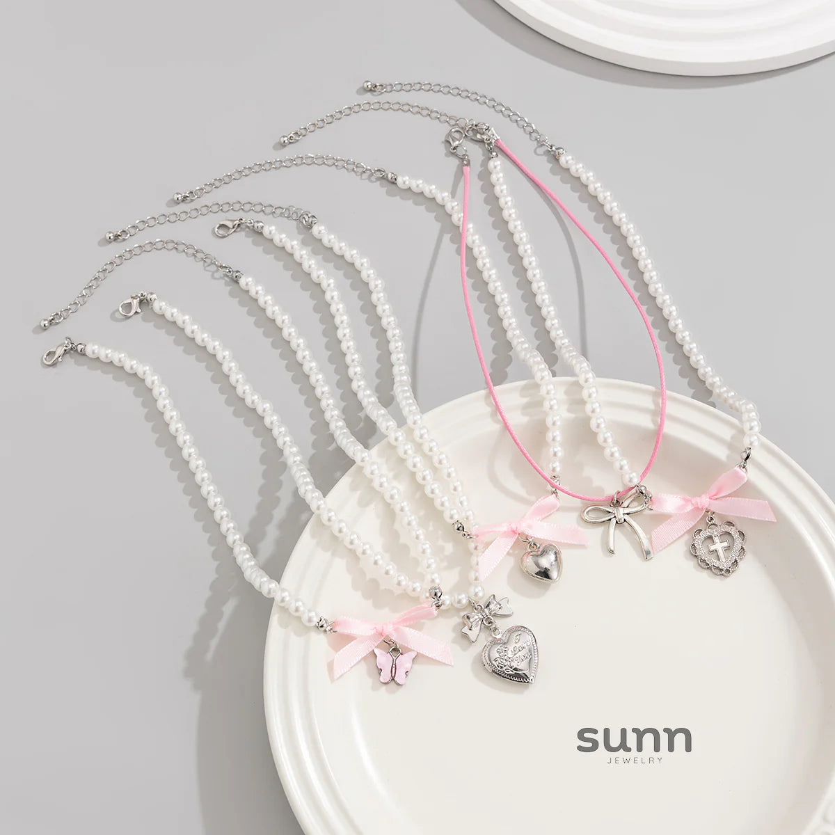 Lennix Pearl Charm Layered Necklace