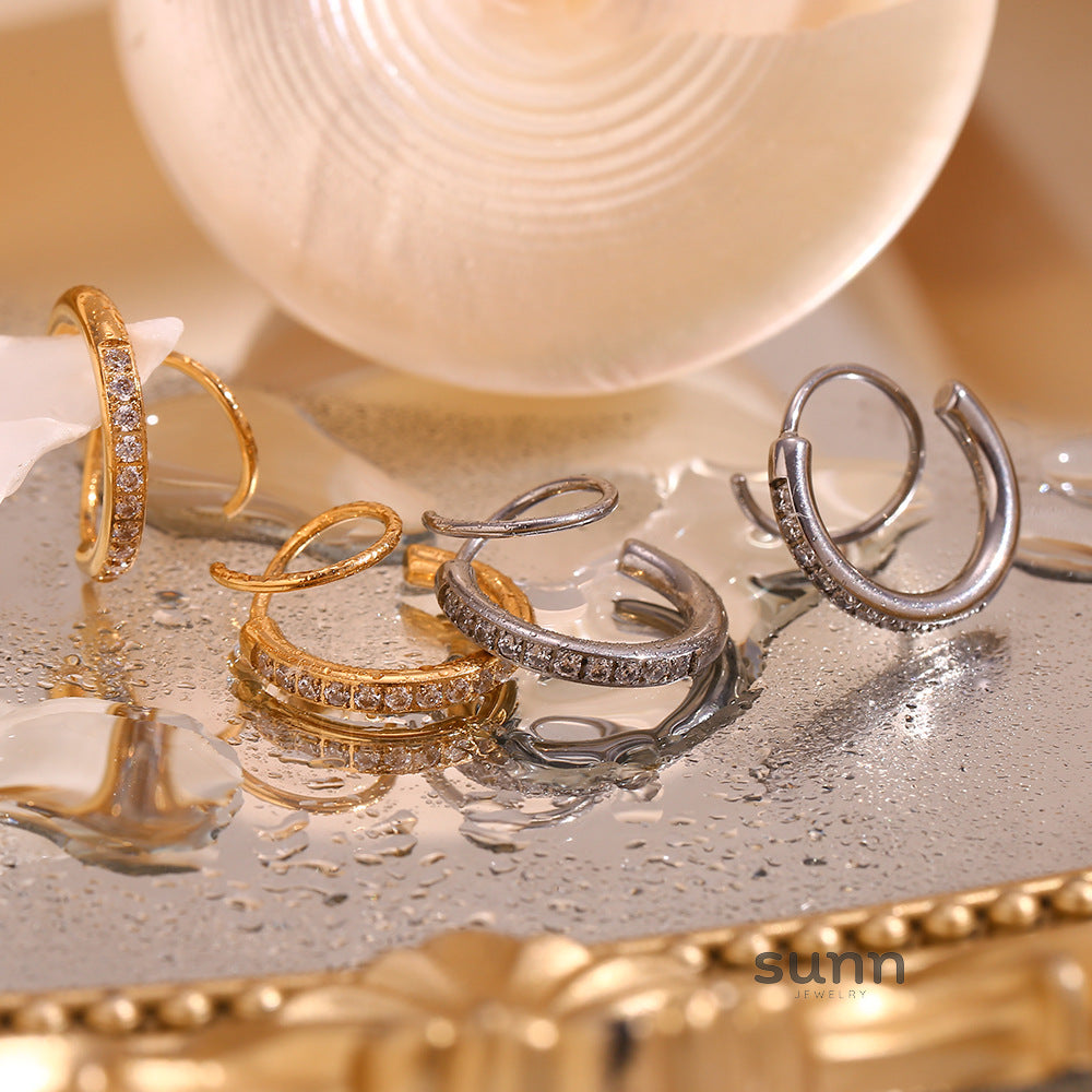 Lennix Spiral Diamond Earrings [PYLF5QFN]