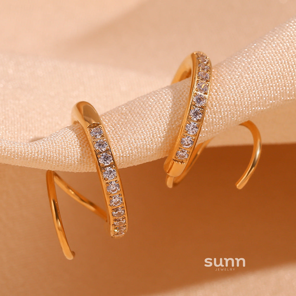 Lennix Spiral Diamond Earrings [JK7M19DE]