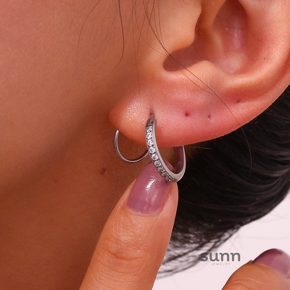 Lennix Spiral Diamond Earrings [FD34GLSA]