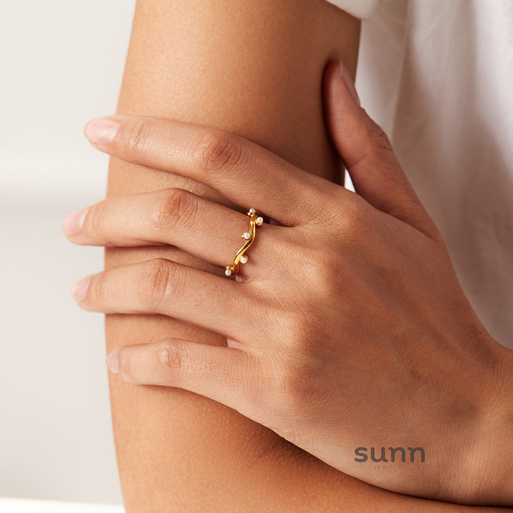 Lennon Irregular Pearl Ring [SNVA64XS]