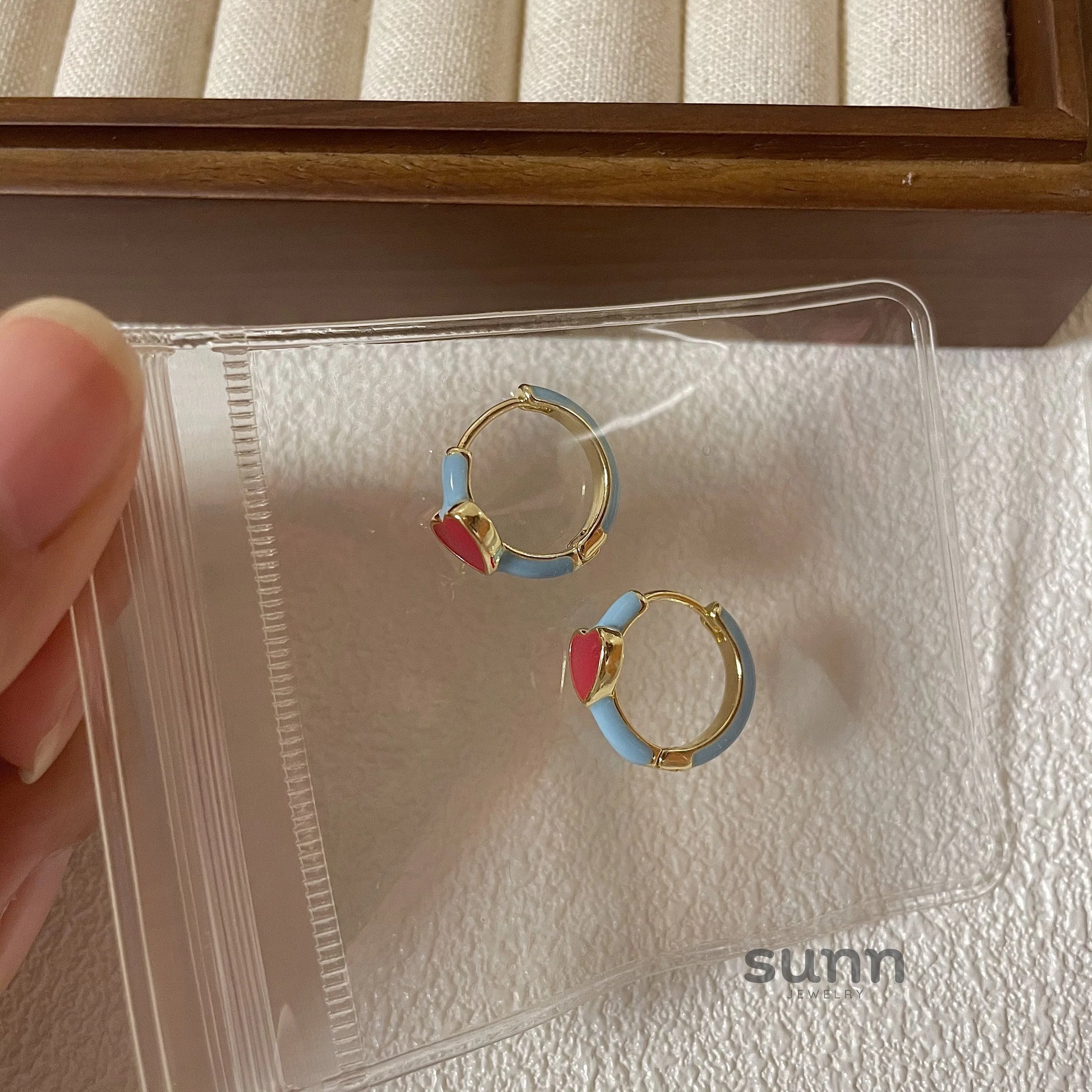 Lennox Enamel Heart Ear Cuffs