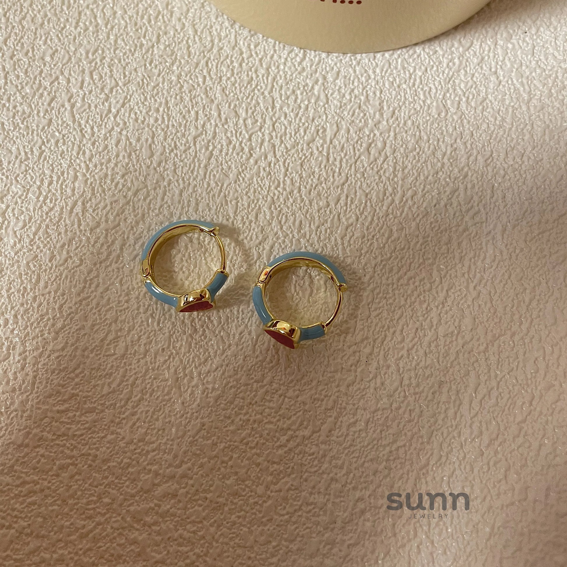 Lennox Enamel Heart Ear Cuffs