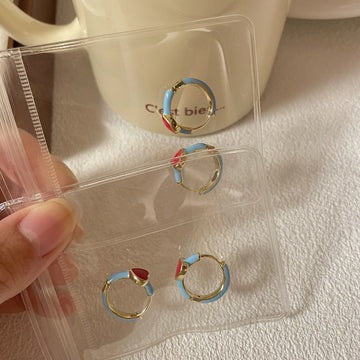 Lennox Enamel Heart Ear Cuffs