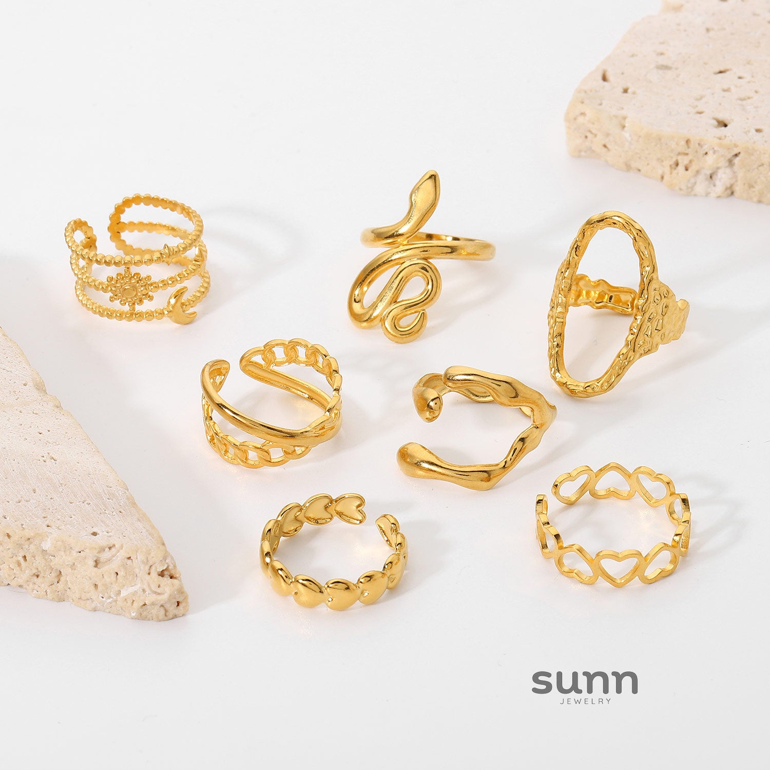 Lennox Geometric Snake Ring [2FJMOE7B]