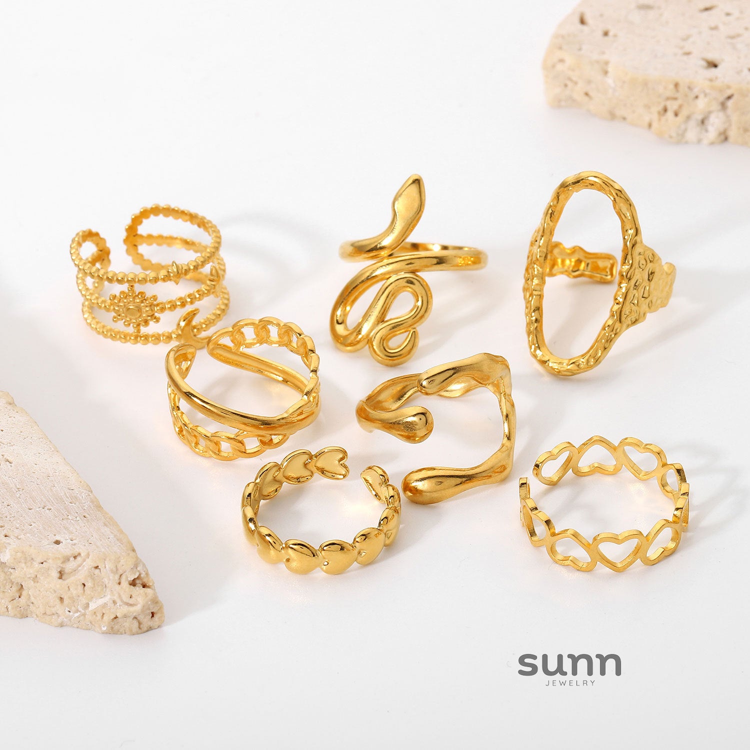 Lennox Geometric Snake Ring [9RDIZ3Q9]