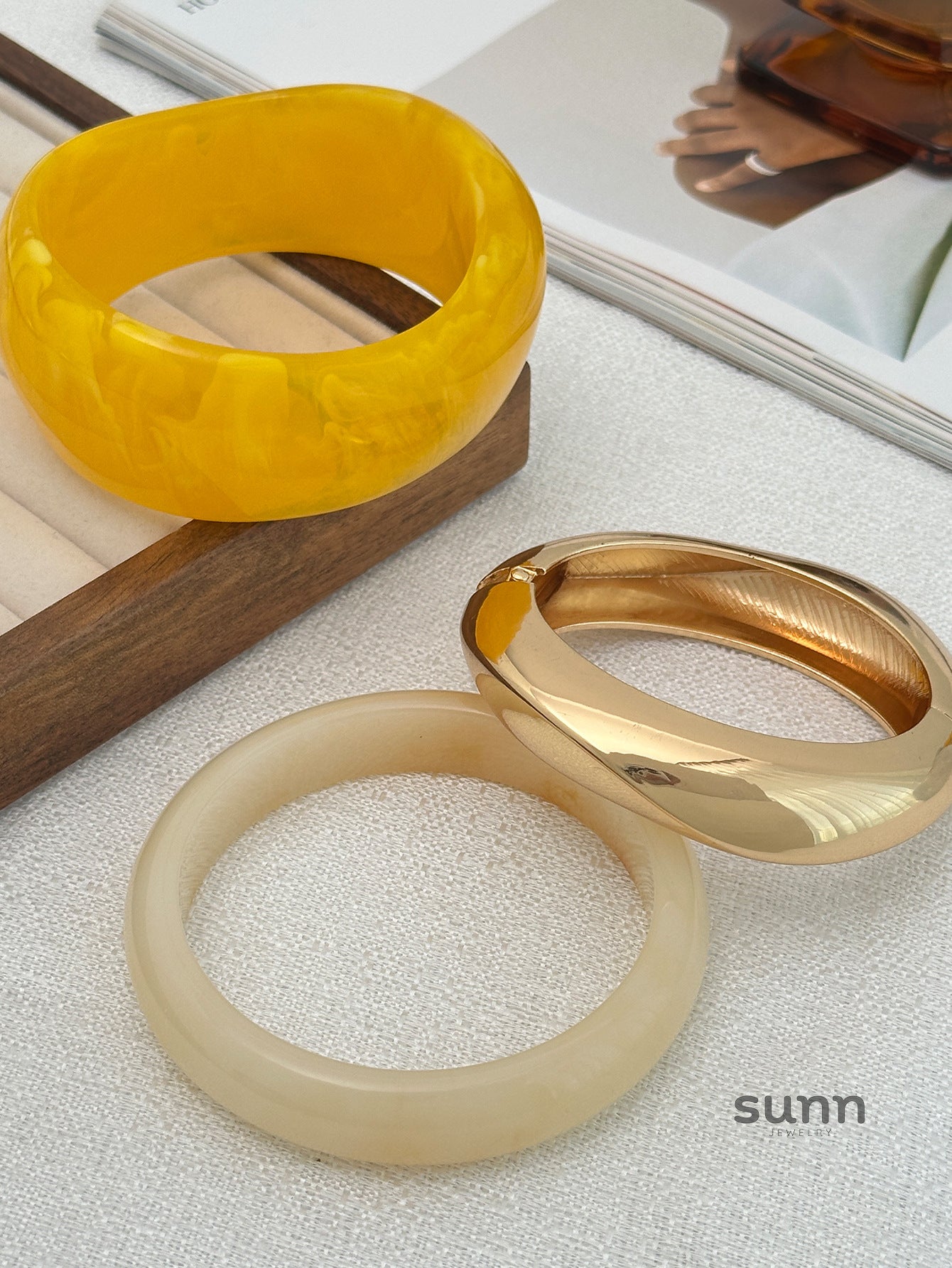 Lenny Marbled Resin Bangle [1KW16MRN]