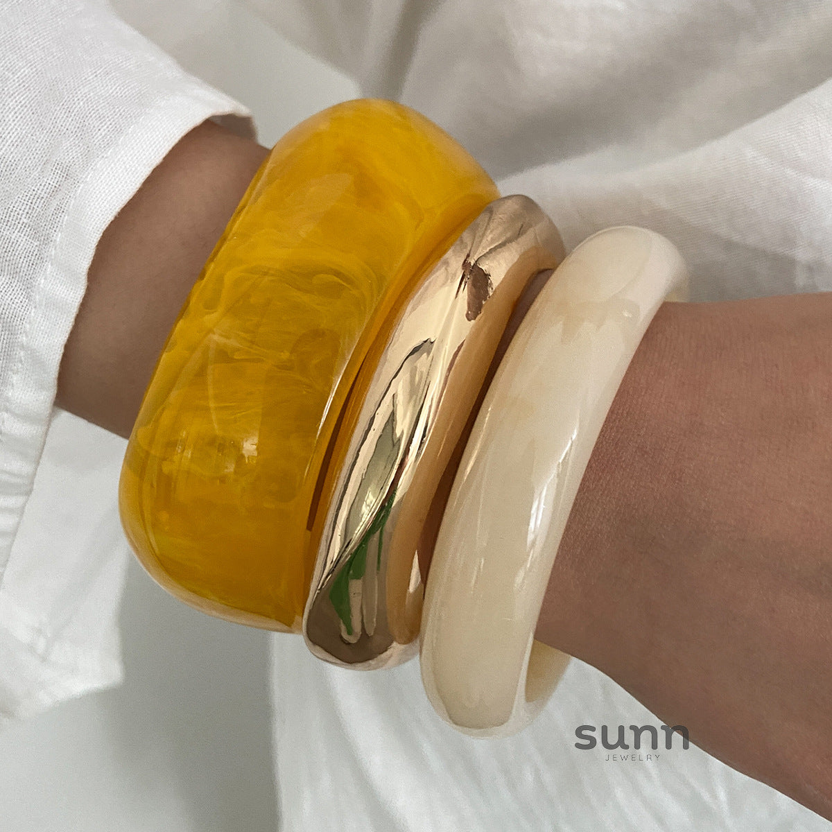 Lenny Marbled Resin Bangle [7XBKTUAC]