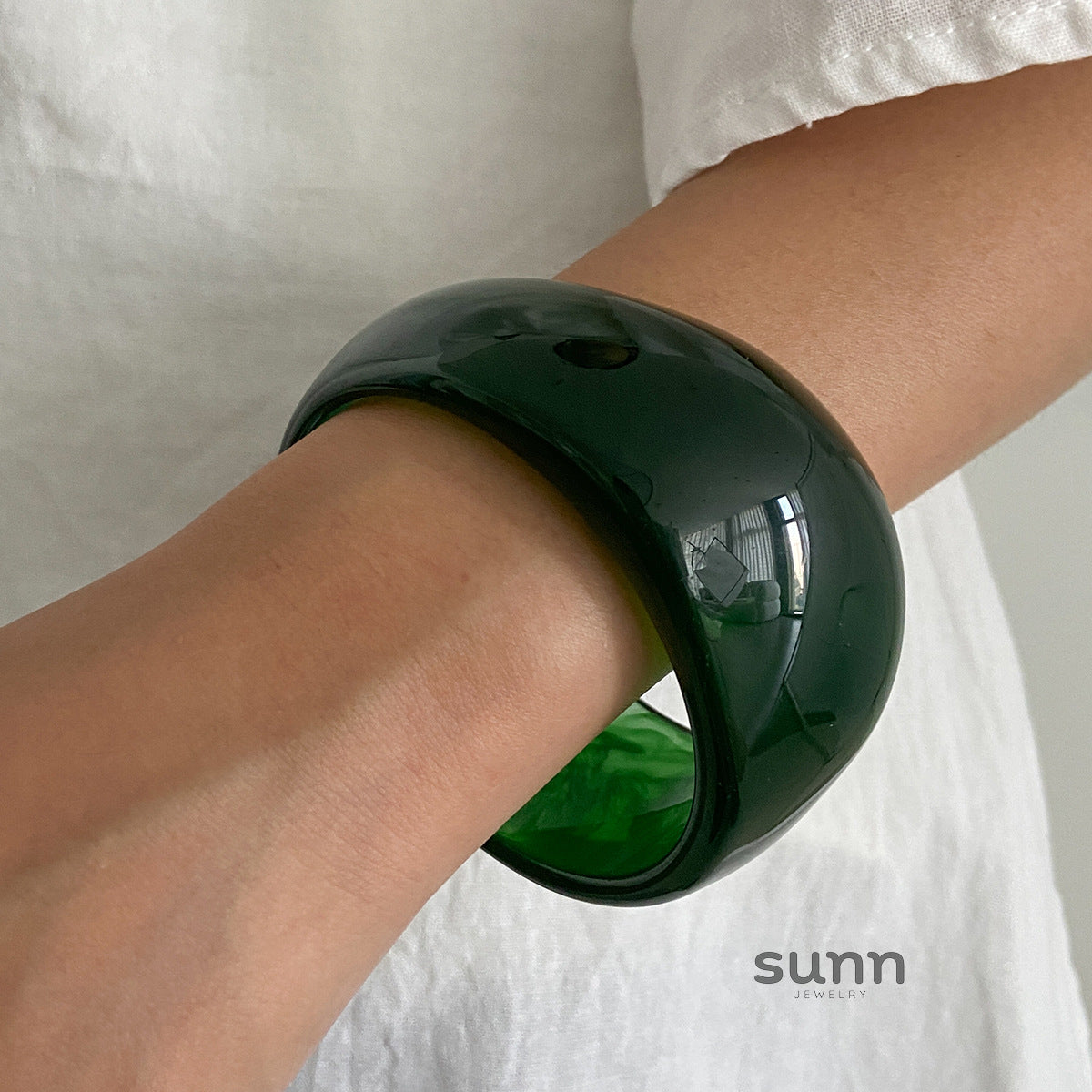 Lenny Marbled Resin Bangle [U51B3S3Q]