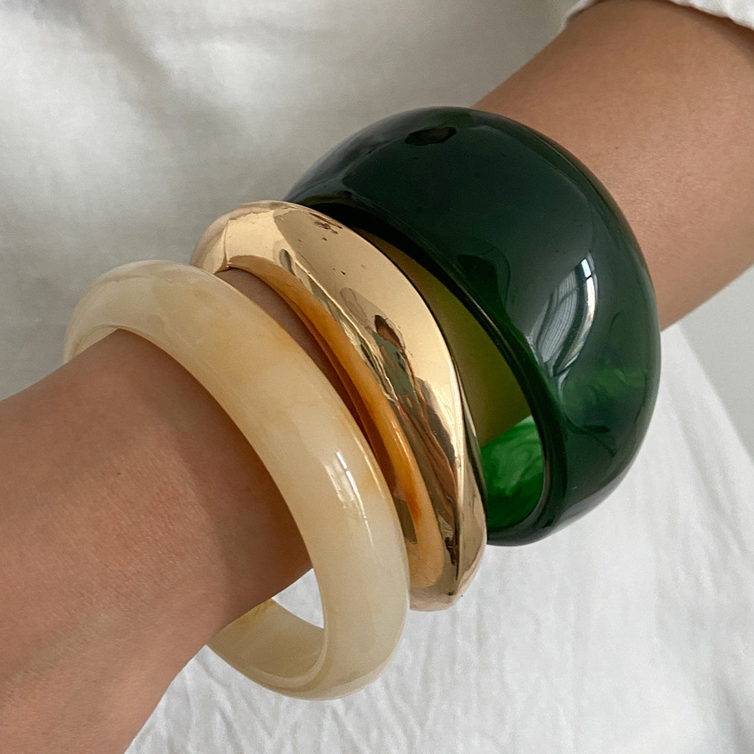 Lenny Marbled Resin Bangle [OHC1480E]