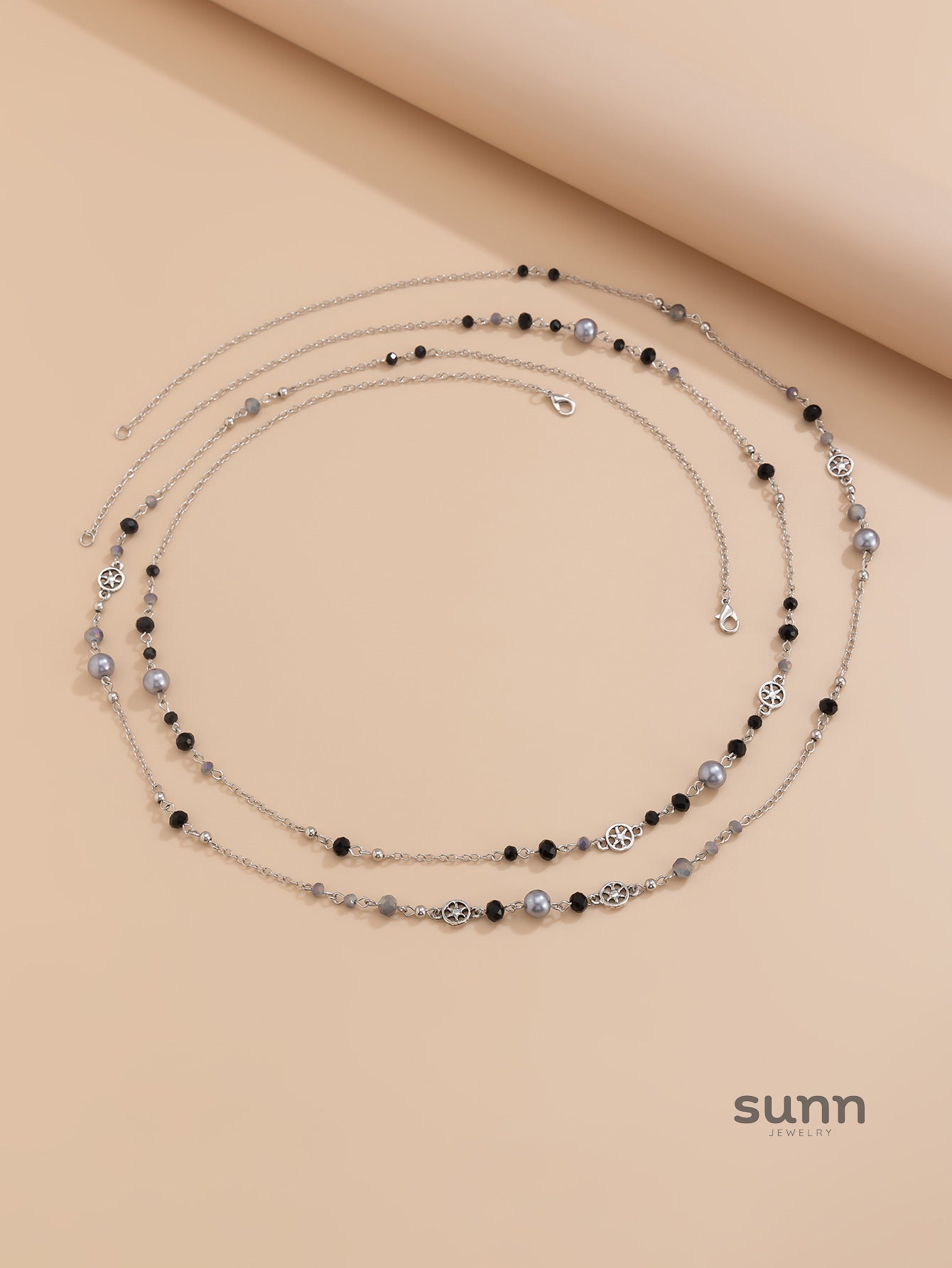 Lenore Layered Pearl Tassel Necklace [UNIAFMDK]