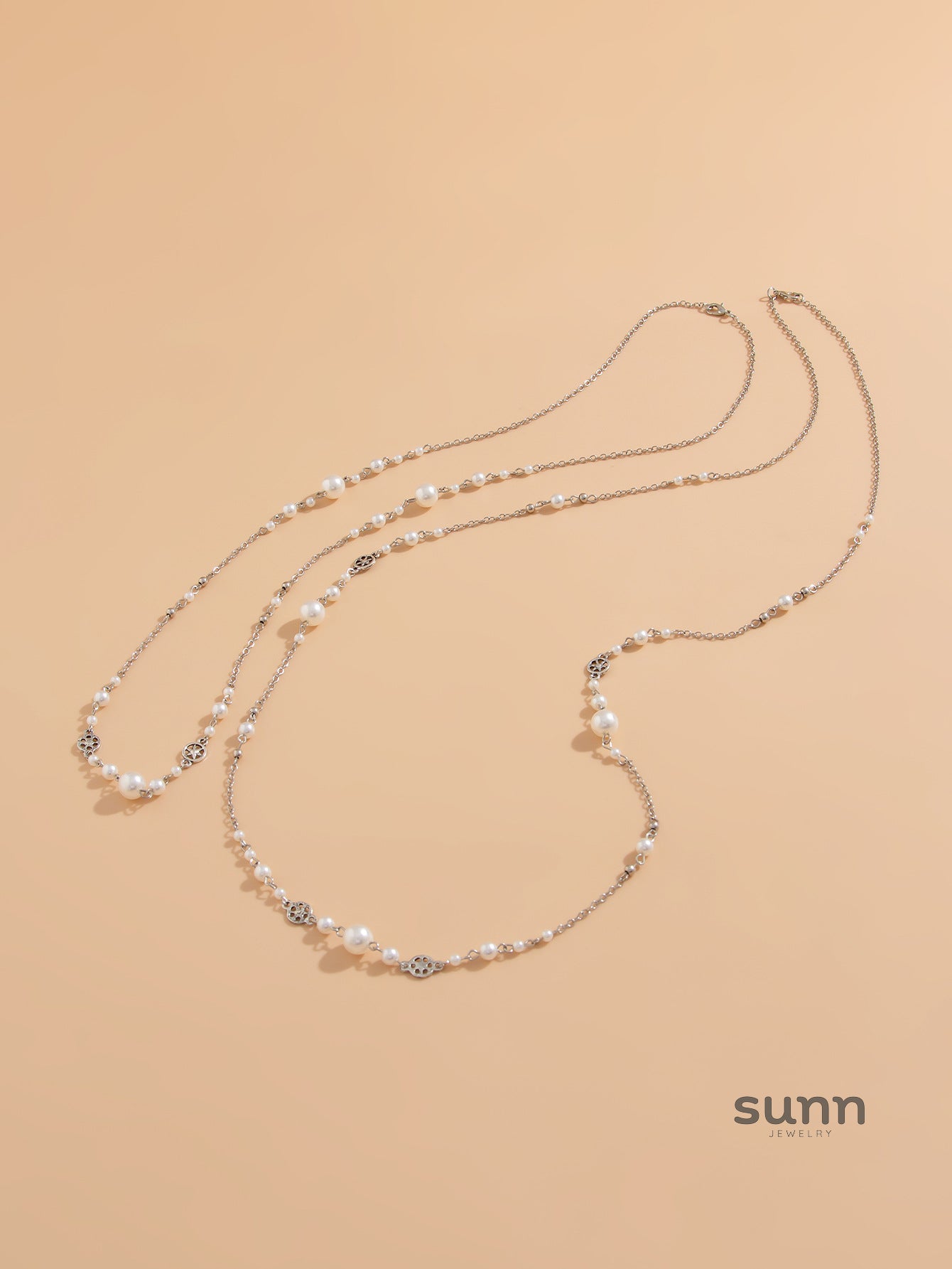 Lenore Layered Pearl Tassel Necklace [2BWWVSL9]