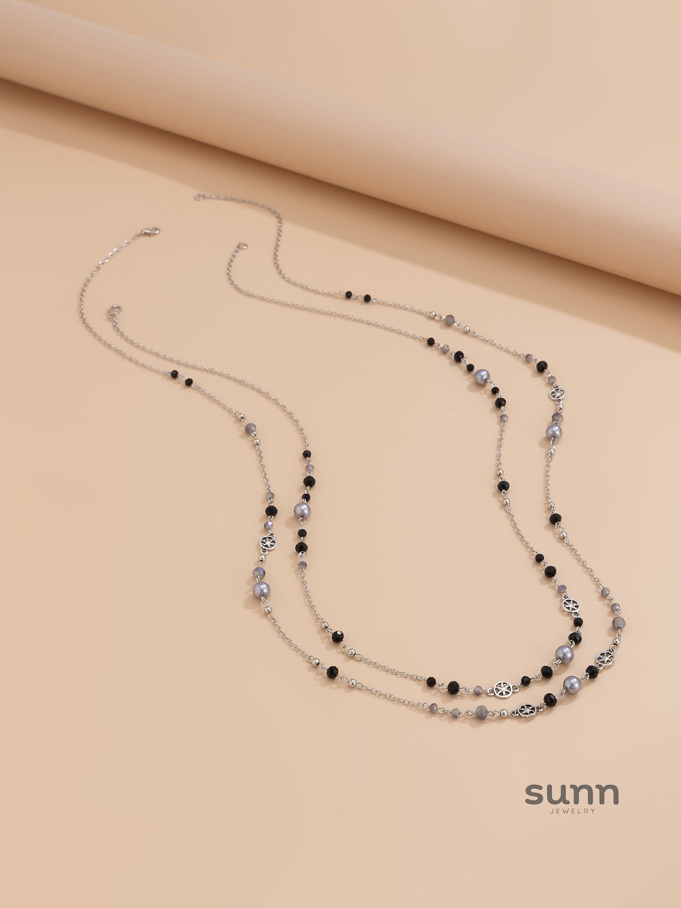 Lenore Layered Pearl Tassel Necklace [GO6VSJIX]