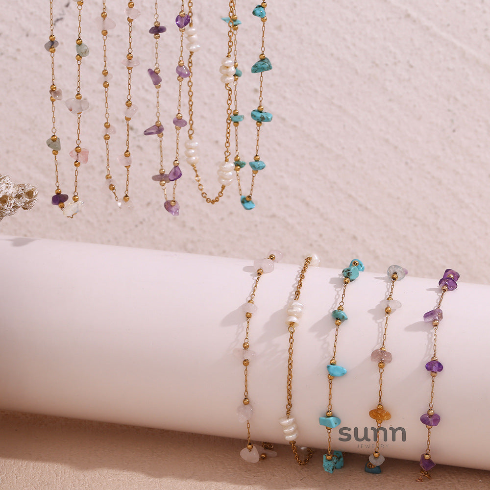 Lesley Dainty Stone Chain [H00C2V5D]