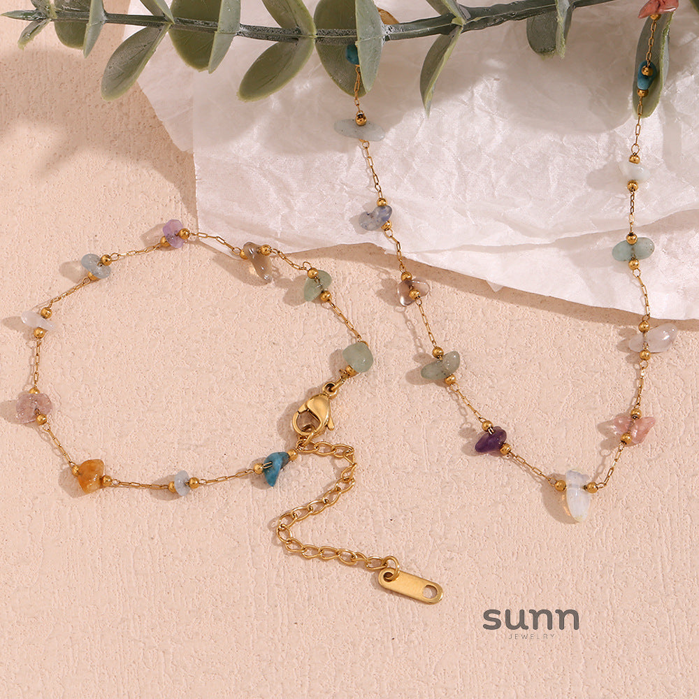 Lesley Dainty Stone Chain [PL588U5K]