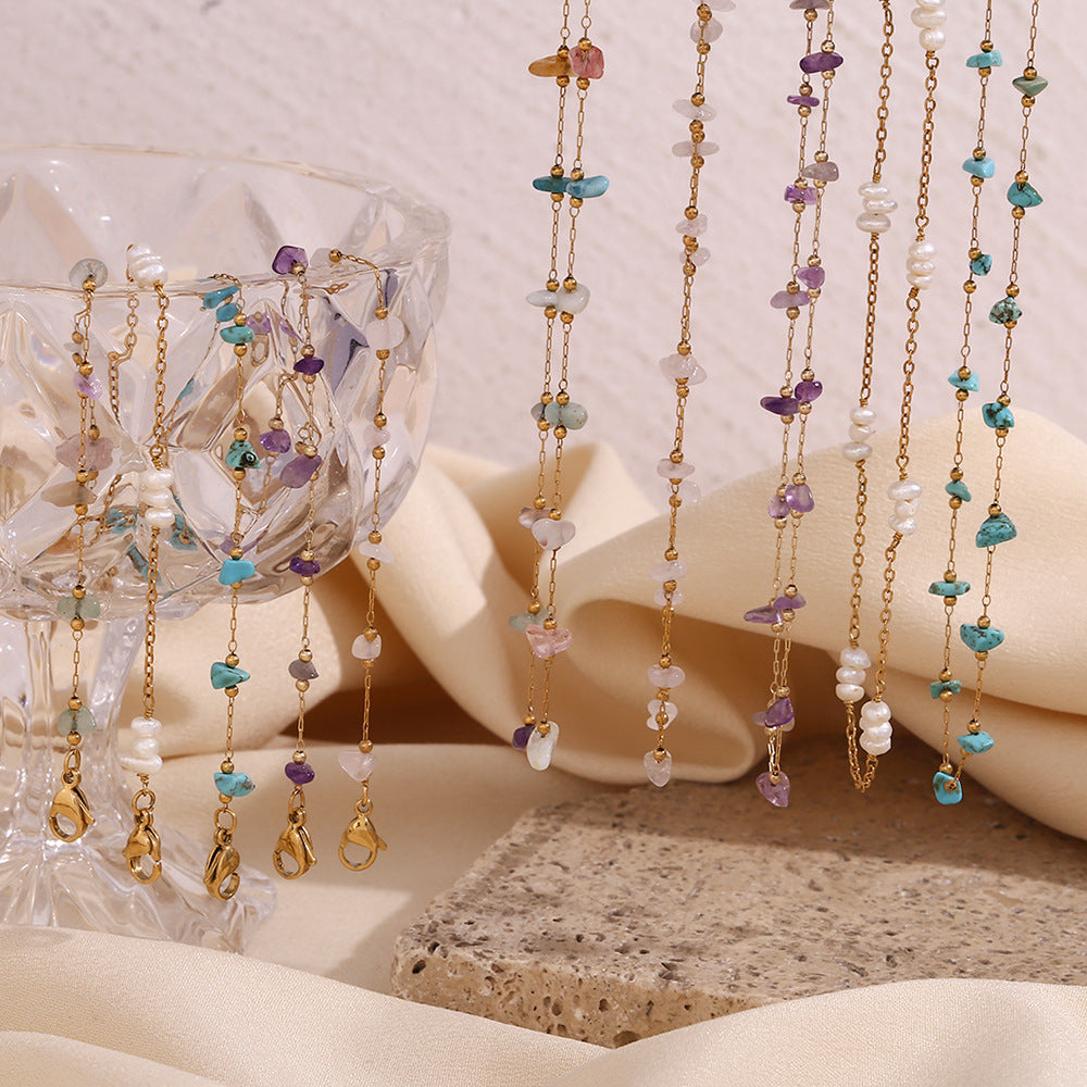 Lesley Dainty Stone Chain [Z3DJPKUZ]