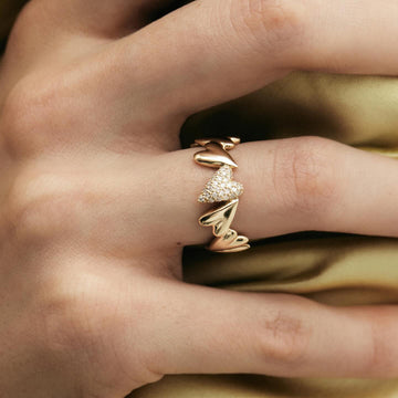 Lesly Love Zircon Ring [R0RFSBHF]