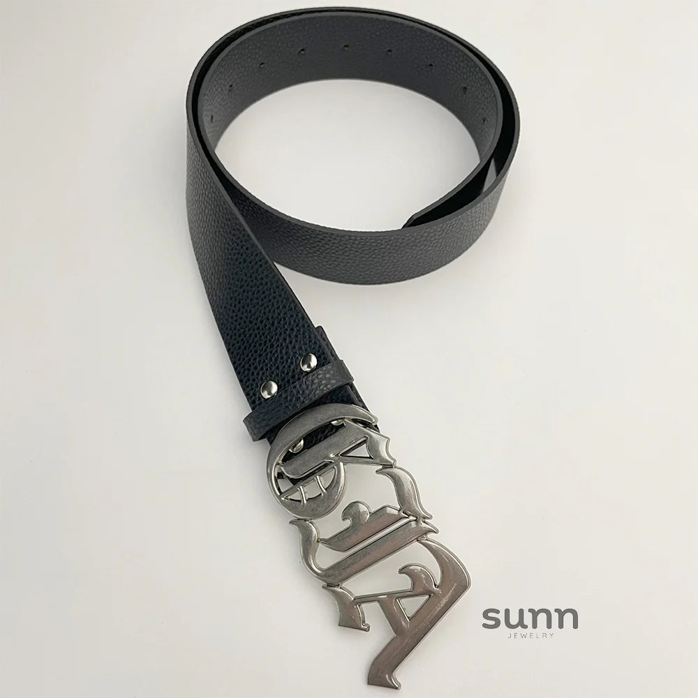 Levi Distressed Letter Belt