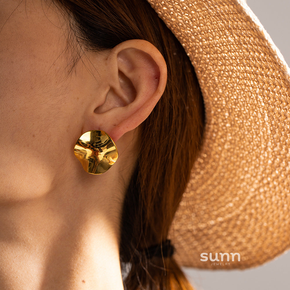Leya Pleated Hoop Earrings [ZCQQ0Z10]