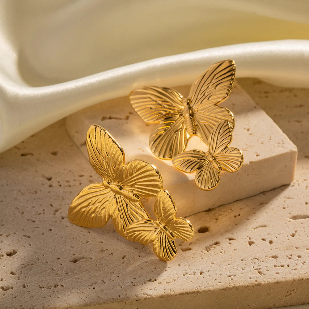 Leyla Matte Butterfly Studs