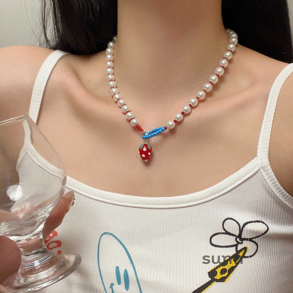 Leylani Sweet Pearl Strawberry Necklace [LQXX7LQO]